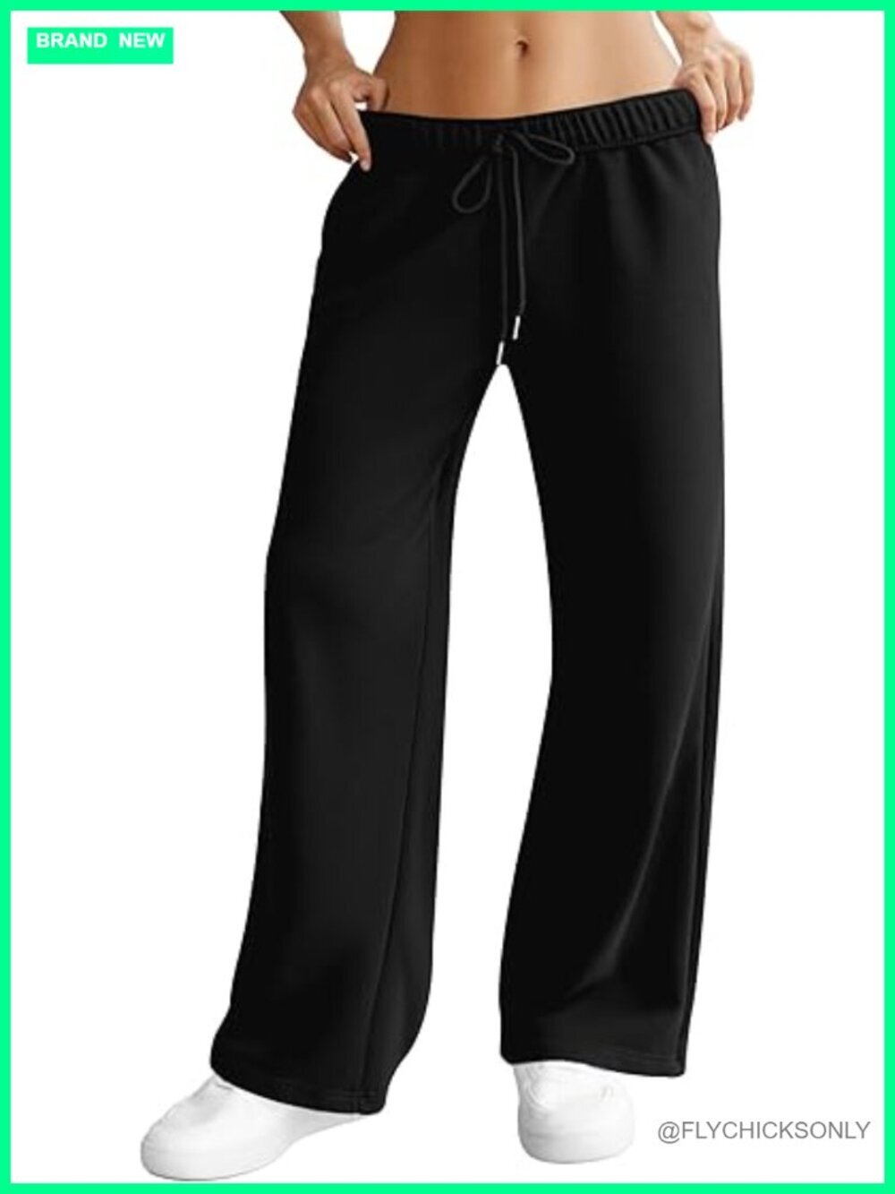 Wide Leg Sweatpants with Pockets Elastic Waisted Lounge Casual Trousers